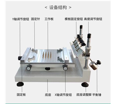 標準精密型錫膏手動印刷臺    